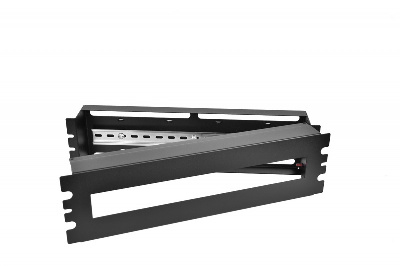 КП-АВ-9005 19″ панель с DIN-рейкой PS-3U, цвет черный