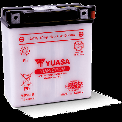 Аккумулятор YUASA YB5L-B с электролитом