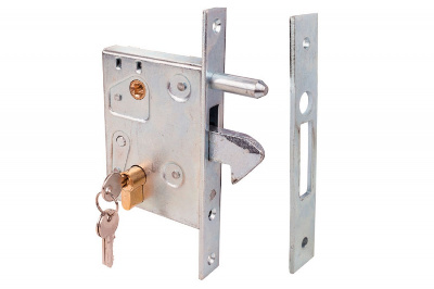 LOCK L - замок-крюк с ключом, с ответной частью, для откатных ворот без автоматики (арт. 1700053)