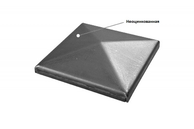 ROOF 8 B - заглушка для столба квадратная, неоцинкованная, 85 мм (арт. 1700063)