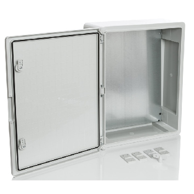 PP3007; Пластиковый шкаф с монт. панелью, IP65. УХЛ1., 400х500х240, непрозрачная дверца