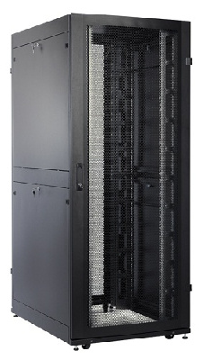 ШТК-СП-42.8.10-48АА-9005 Шкаф серверный ПРОФ напольный 42U (800 × 1000) дверь перф., задние двойные