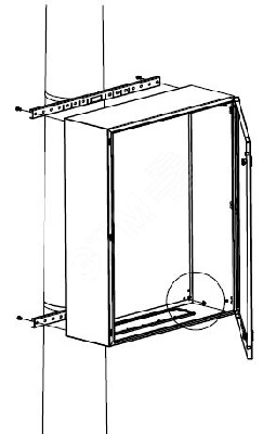 Комплект крепления шкафов CE/RAM box к столбу (ширина шкафа - 600 мм) (R5FB600)