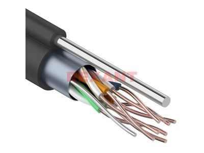FTP 4PR 24AWG CAT5e 305м OUTDOOR + ТРОС*1 REXANT (01-0144)