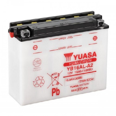 Аккумулятор YUASA YB16AL-A2 с электролитом