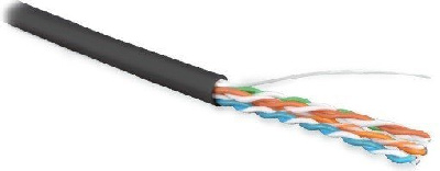 Hyperline UUTP4-C5E-S24-OUT-LSZH-BK-500 (500 м)