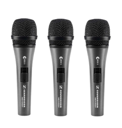 Sennheiser E 835-S микрофоны, 3 шт