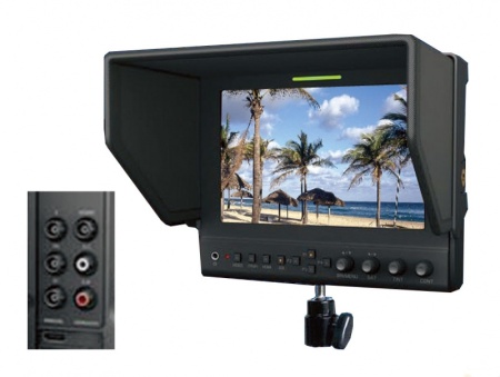 FM-07 WSM-U Портативный LCD монитор. Тип матрицы IPS7", разрешение 1280х800, яркость - 400 кд/м2